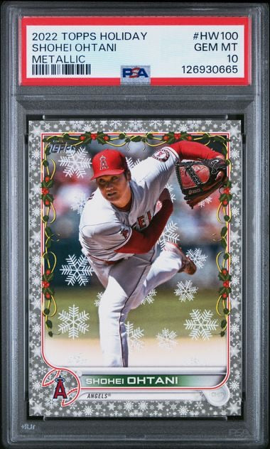 2022 Topps Holiday #HW100 Shohei Ohtani Metallic PSA 10