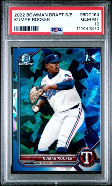 2022 Bowman Draft Sapphire #BDC164 Kumar Rocker 1st Bowman PSA 10