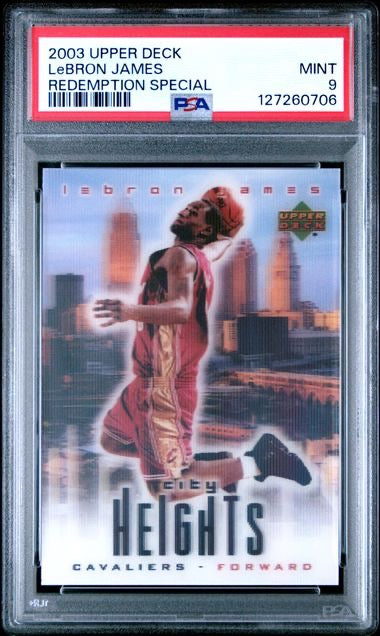 2003 Upper Deck LeBron James Redemption Special PSA 9