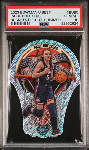 2023 Bowman U Best #BUB5 Paige Bueckers Buckets Die-Cut-Shimmer /50 PSA 10