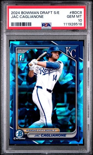 2024 Bowman Draft Sapphire #BDC8 Jac Caglianone 1st Bowman PSA 10