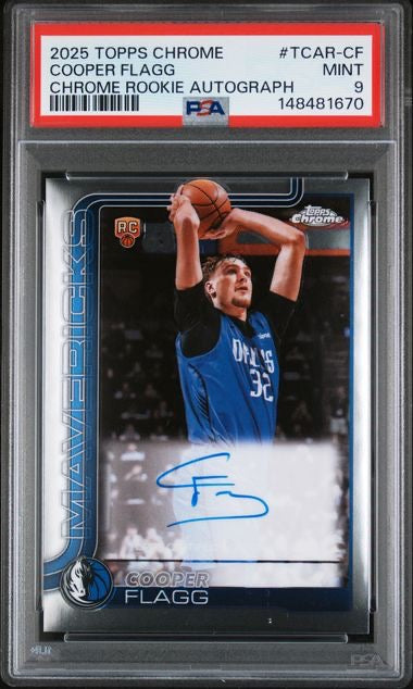 2025-26 Topps Chrome #TCAR-CF Cooper Flagg Rookie Autograph PSA 9