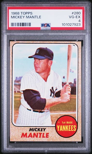 1968 Topps #280 Mickey Mantle PSA 4