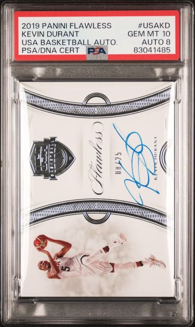 2019 Panini Flawless #USAKD Kevin Durant USA Basketball Autograph /25 PSA 10