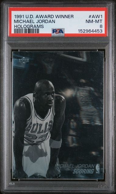19991 Upper Deck Award Winner #AW1 Michael Jordan Holograms PSA 8