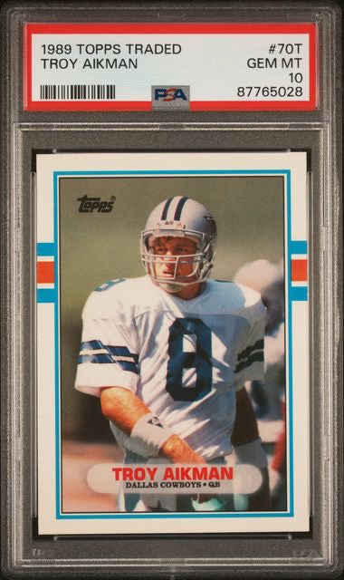 1989 Topps Traded #70T Troy Aikman Rookie RC PSA 10