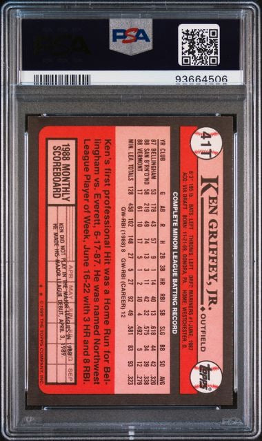 1989 Topps Traded #41T Ken Griffey Jr. PSA 10