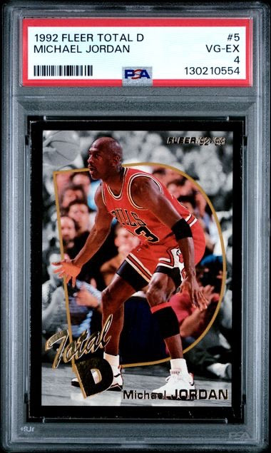 1992 Fleer Total D #5 Michael Jordan PSA 4