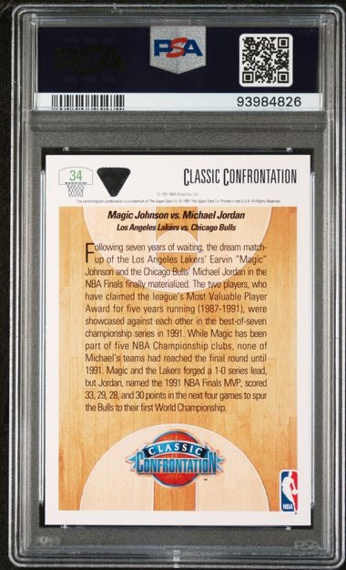 1991 Upper Deck #34 Magic Vs. Jordan PSA 9