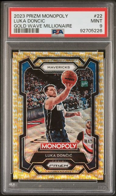 2023 Prizm Monopoly #22 Luka Doncic Gold Wave Millionaire /10 PSA 9