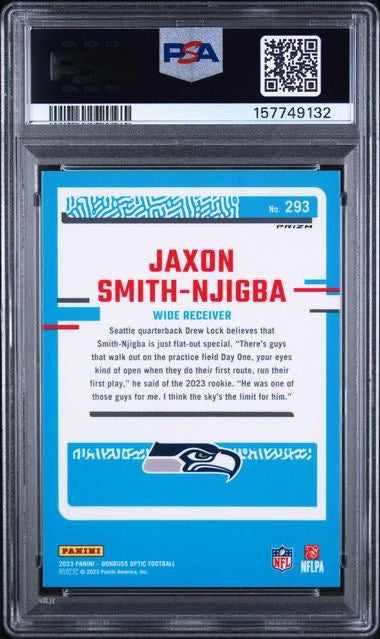 2023 Panini Optic #293 Jaxon Smith-Njigba Red Hyper PSA 10