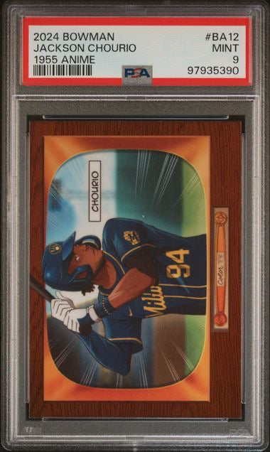 2024 Bowman #BA12 Jackson Chourio 1955 Anime PSA 9