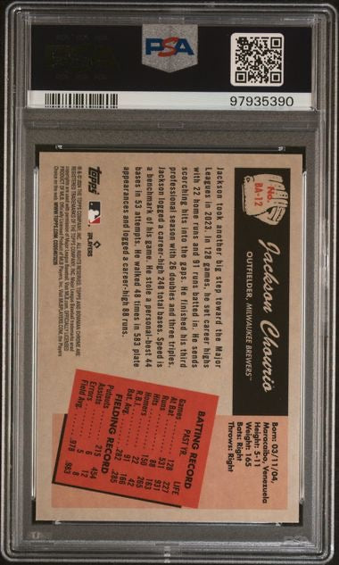 2024 Bowman #BA12 Jackson Chourio 1955 Anime PSA 9