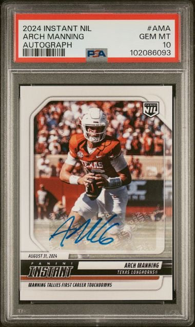 2024 Panini Instant NIL #AMA Arch Mannning Autograph /99 PSA 10
