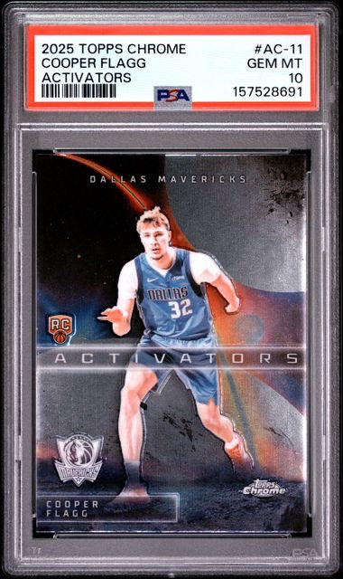 2025-26 Topps Chrome #AC-11 Cooper Flagg Activators Rookie PSA 10