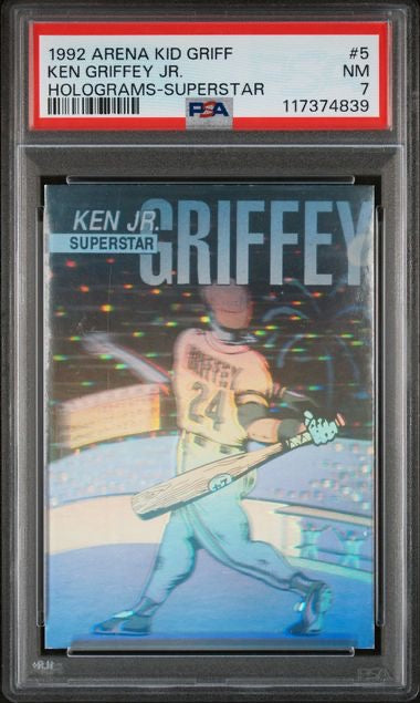 1992 Arena Kid Griffey #5 Ken Griffey Holograms-Superstars PSA 7