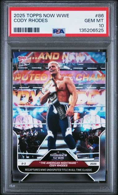 2025 Topps Now WWE #86 Cody Rhodes PSA 10