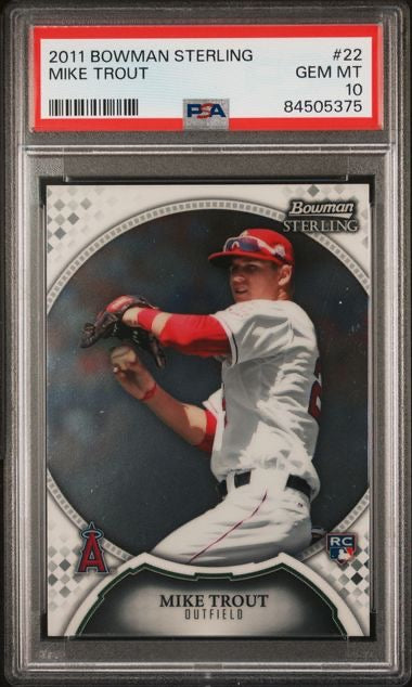 2011 Bowman Sterling #22 Mike Trout Rookie RC PSA 10