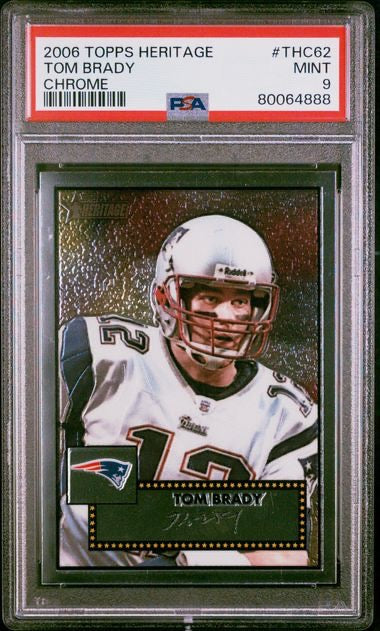 2006 Topps Heritage #THC62 Tom Brady Chrome /1952 PSA 9