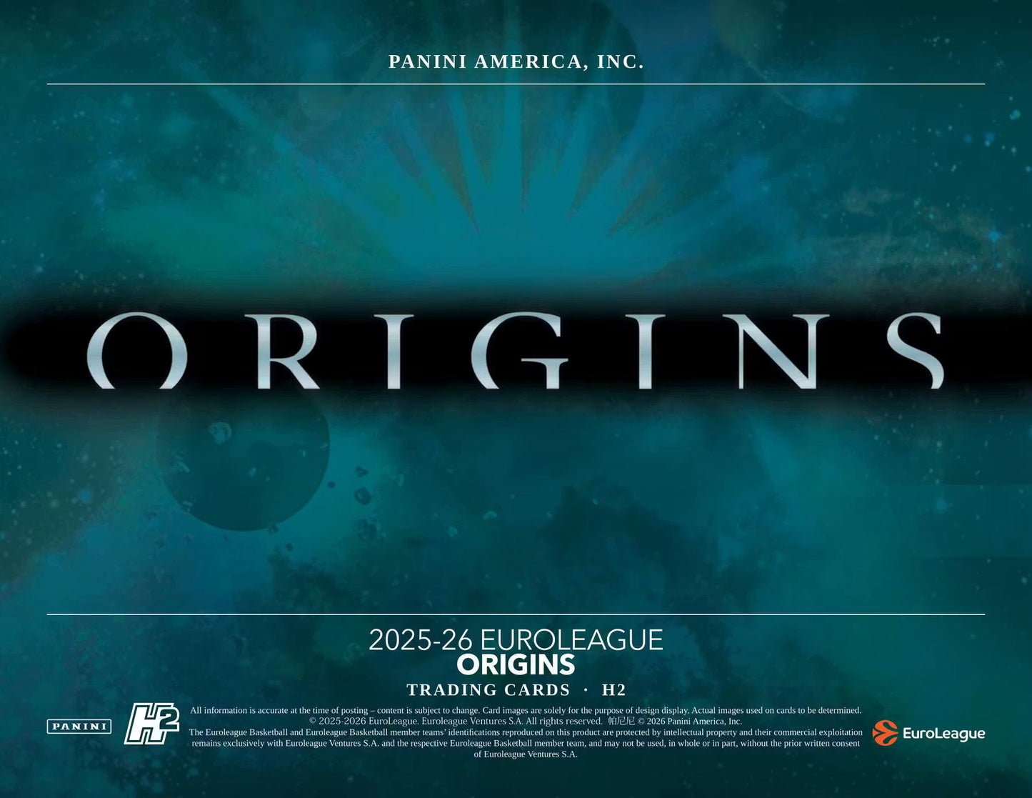 2025/26 Panini Origins EuroLeague Basketball H2 Box
