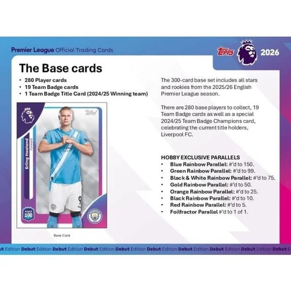 2026 Topps Chrome Premier League EPL Soccer 7-Pack Blaster Box