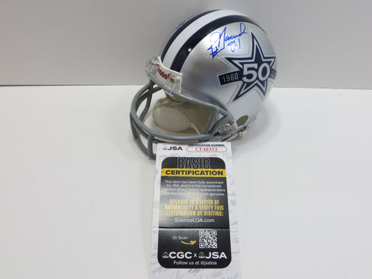 JAY & AMY NOVACEK SIGNED DALLAS COWBOYS RIDDELL MINI HELMET Wyoming JSA COA