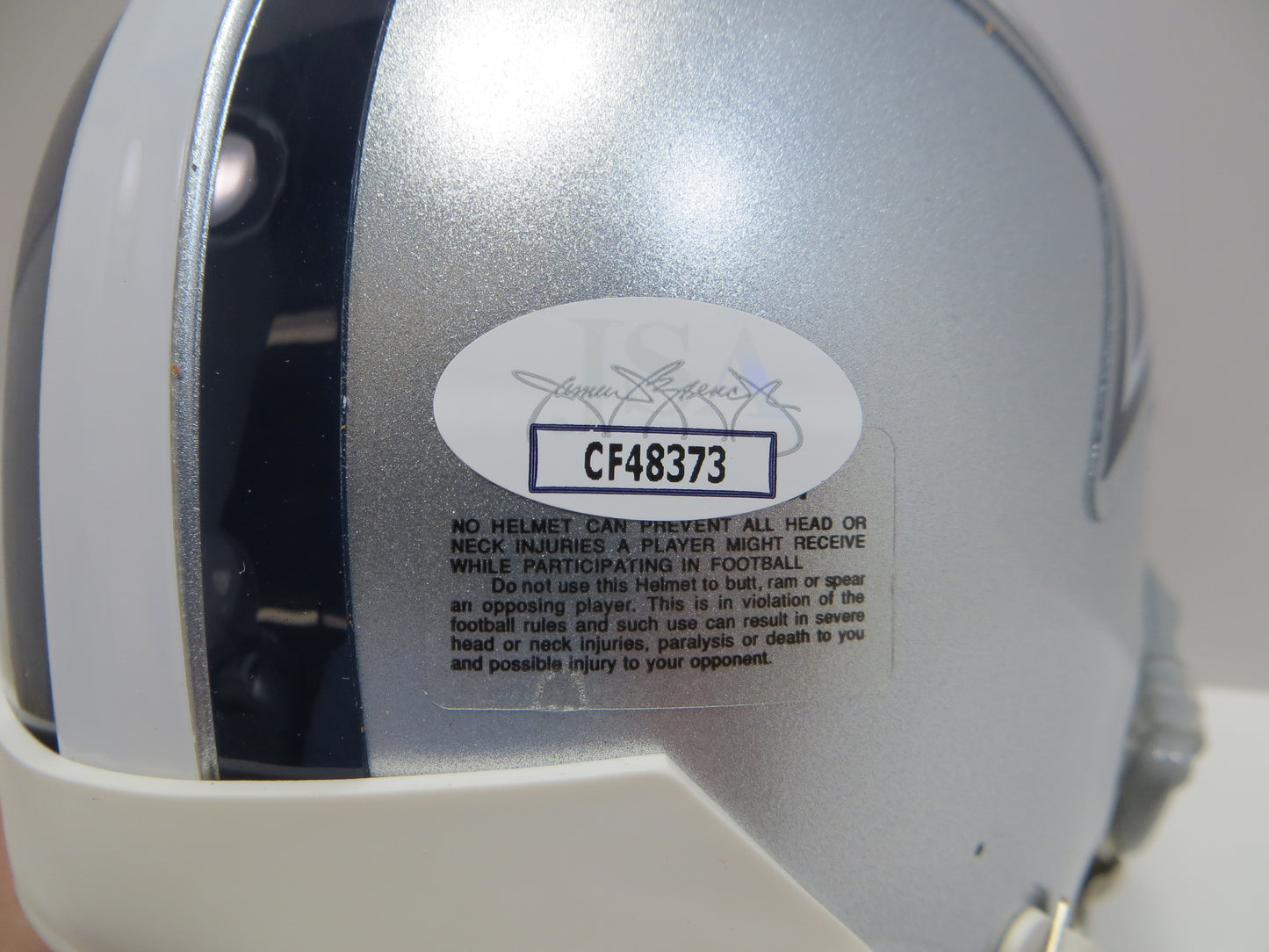 JAY NOVACEK SIGNED DALLAS COWBOYS RIDDELL MINI HELMET Wyoming JSA COA