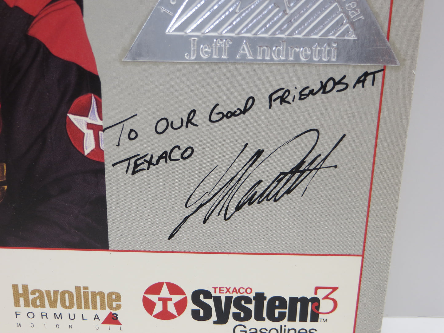 JEFF ANDRETTI SIGNED NASCAR 8x10 JSA