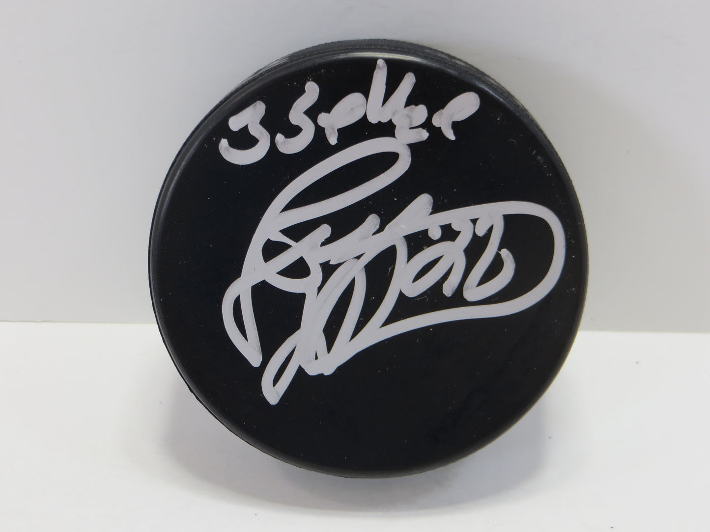 JERE LEHTIHEN SIGNED BLANK PUCK w3 Selkens PUCK JSA