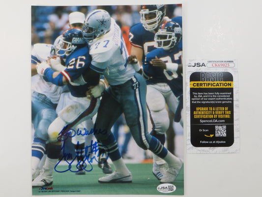 JIM JEFFCOAT SIGNED COWBOYS 8x10 JSA