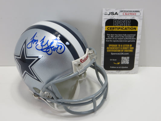 JIM JEFFCOAT SIGNED COWBOYS MINI JSA