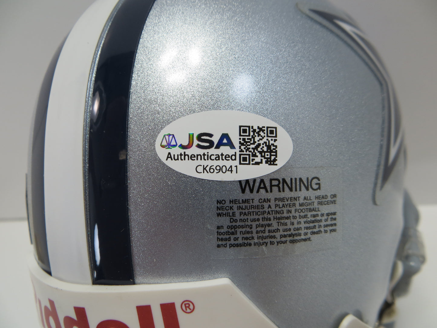 JIM JEFFCOAT SIGNED COWBOYS MINI JSA