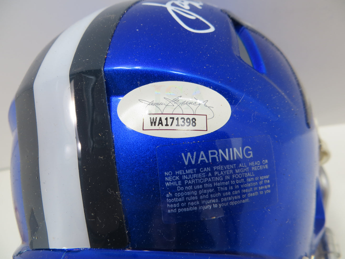 JOHN NILAND SIGNED DALLAS COWBOYS FLASH MINI HELMET w/SB VI CHAMPS JSA COA