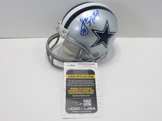 JOHN NILAND SIGNED DALLAS COWBOYS RIDDELL MINI HELMET JSA COA