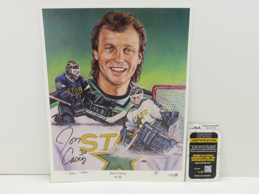 JON CASEY SIGNED DALLAS STARS 11x14 LIMITED EDITION PRINT JSA COA