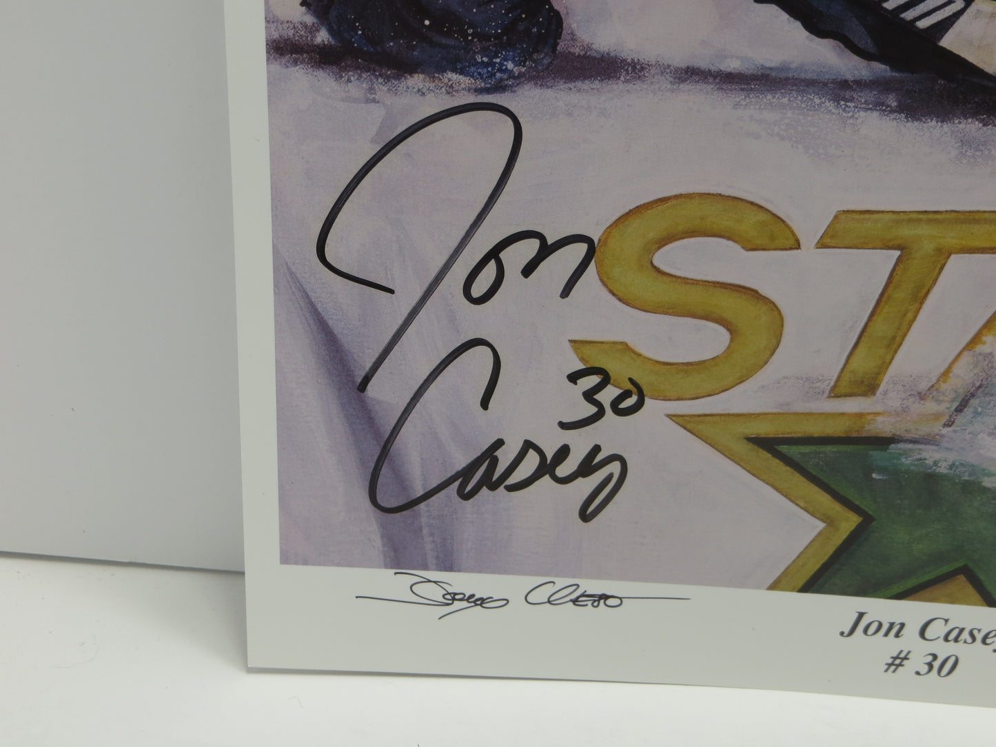 JON CASEY SIGNED DALLAS STARS 11x14 LIMITED EDITION PRINT JSA COA