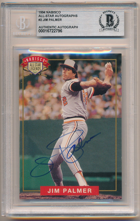 1994 NABISCO ALL-STAR AUTOGRAPHS #2 JIM PALMER AUTHENTIC BGS AUTO