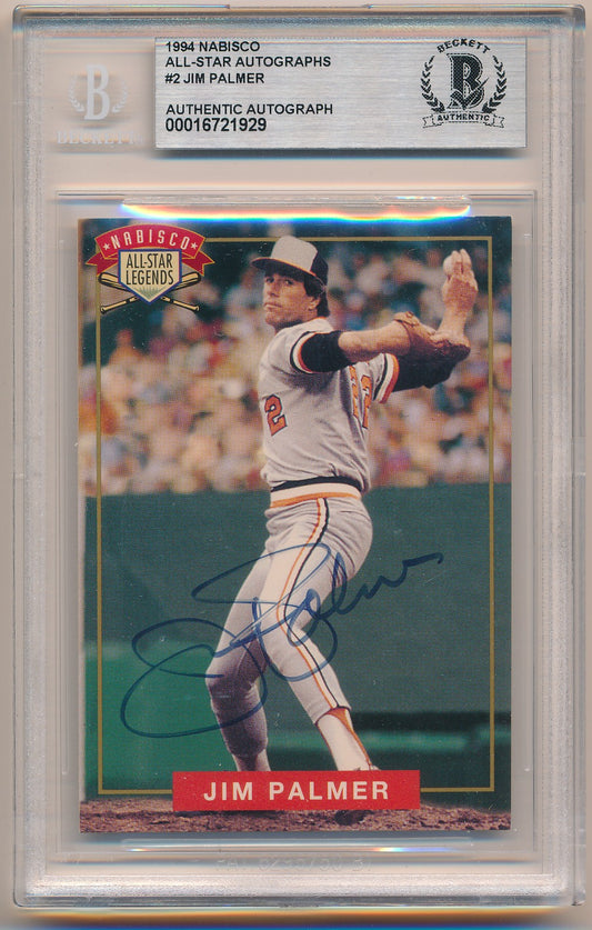 1994 NABISCO ALL-STAR AUTOGRAPHS #2 JIM PALMER AUTHENTIC BGS AUTO