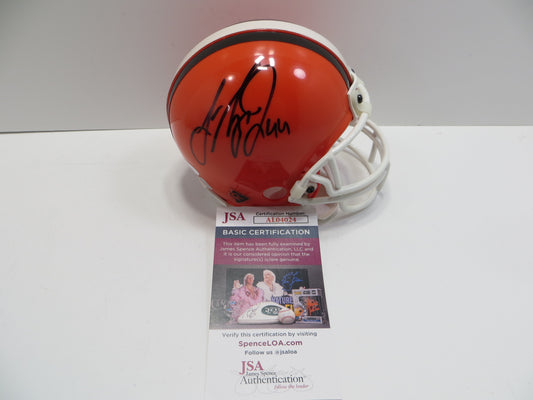 LEE SUGGS SIGNED CLEVELAND BROWNS MINI HELMET Virginia Tech Hokies JSA