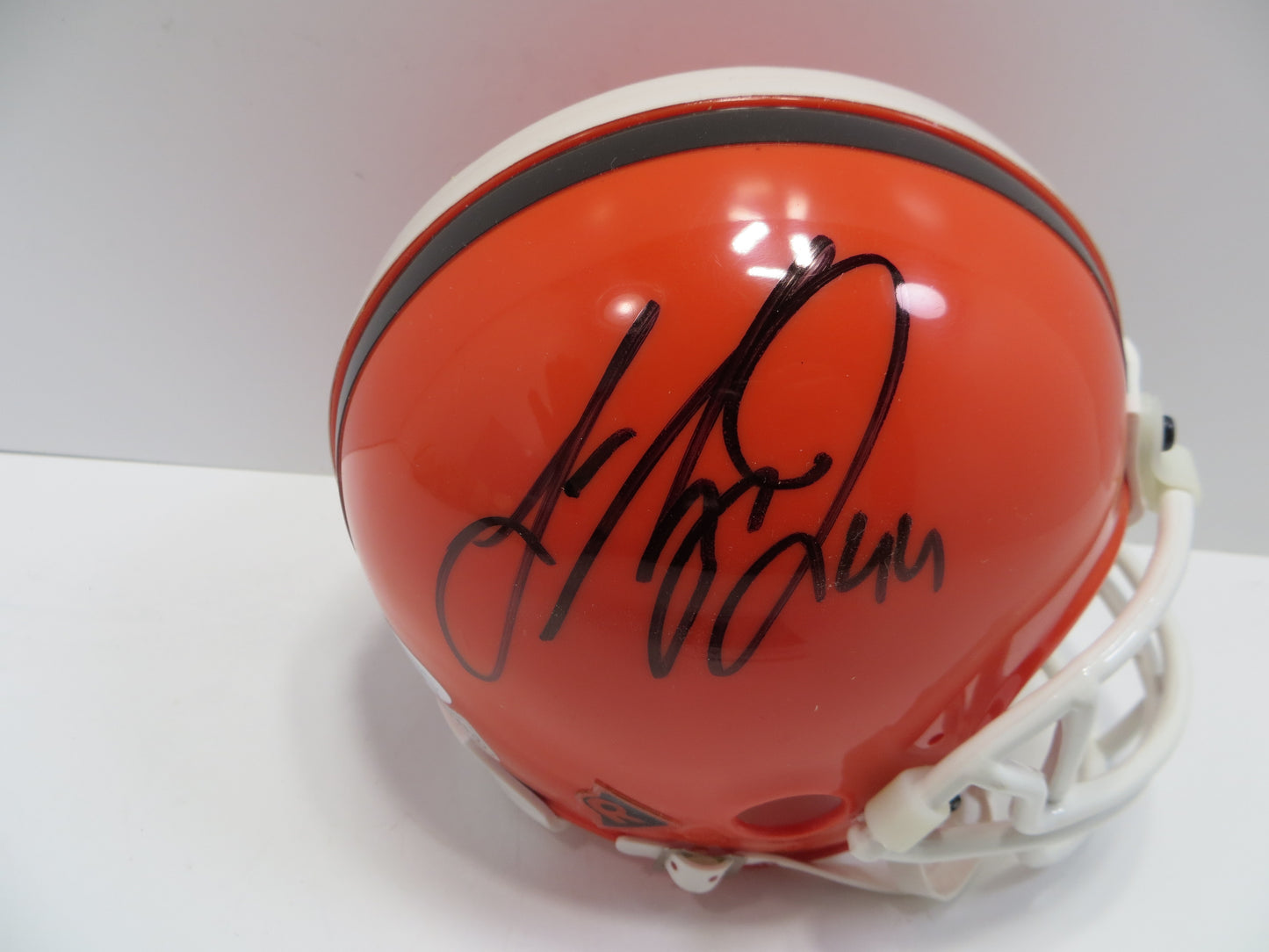 LEE SUGGS SIGNED CLEVELAND BROWNS MINI HELMET Virginia Tech Hokies JSA