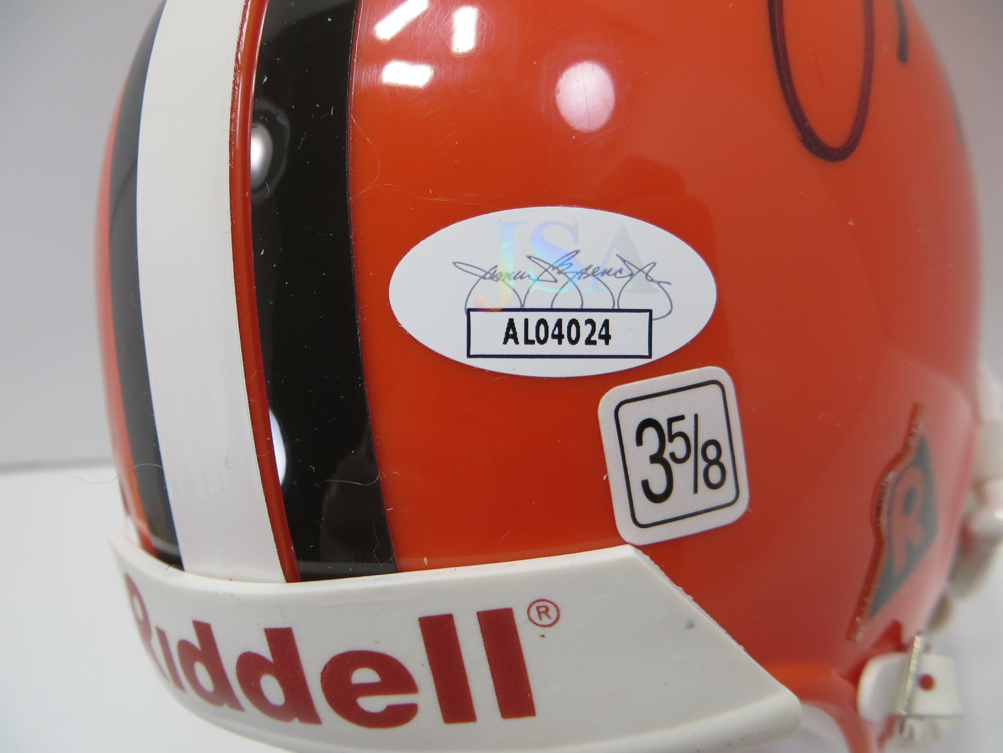LEE SUGGS SIGNED CLEVELAND BROWNS MINI HELMET Virginia Tech Hokies JSA