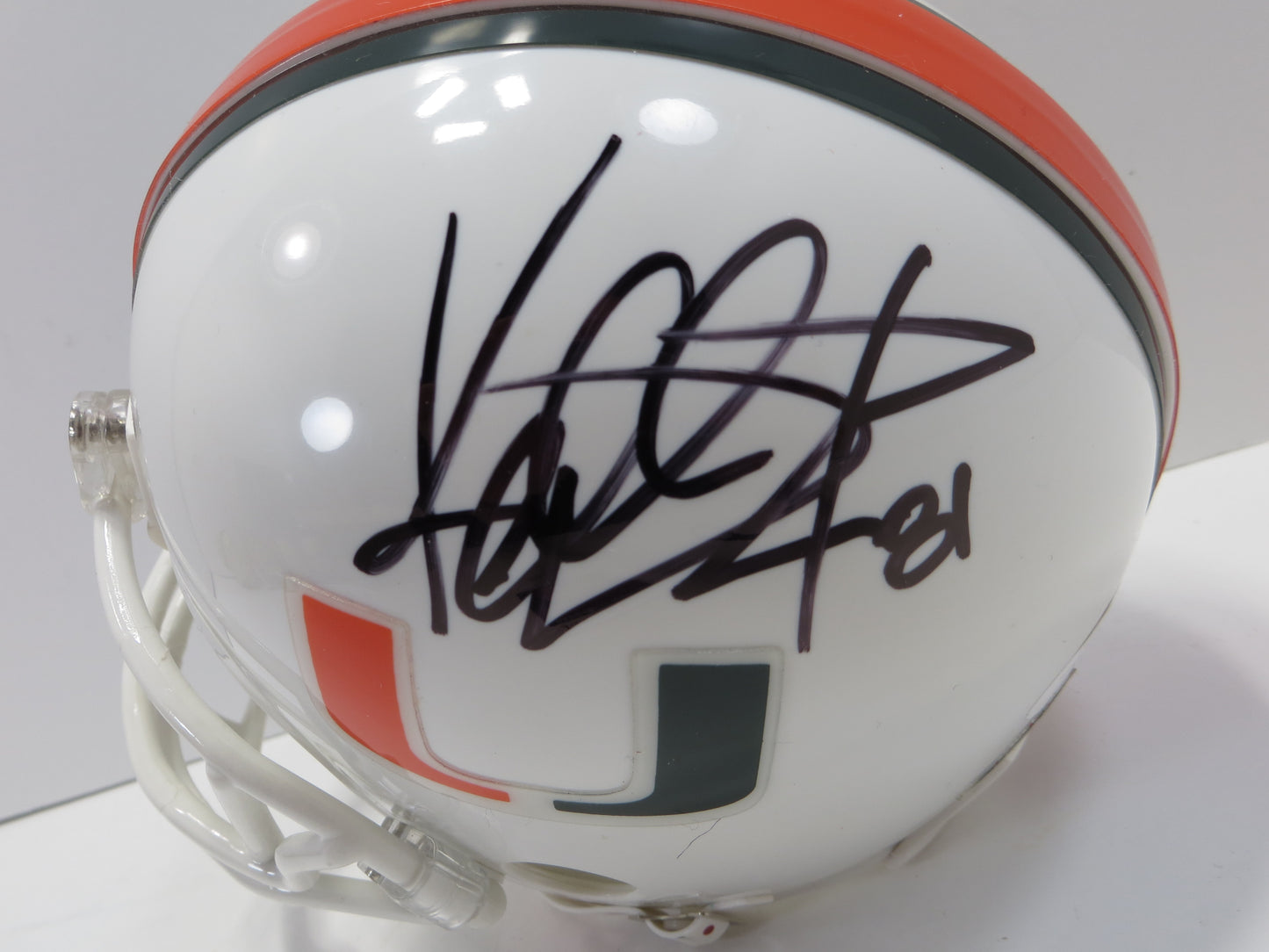 KELLEN WINSLOW JR SIGNED MIAMI HURRICANES RIDDELL MINI HELMET Browns JSA
