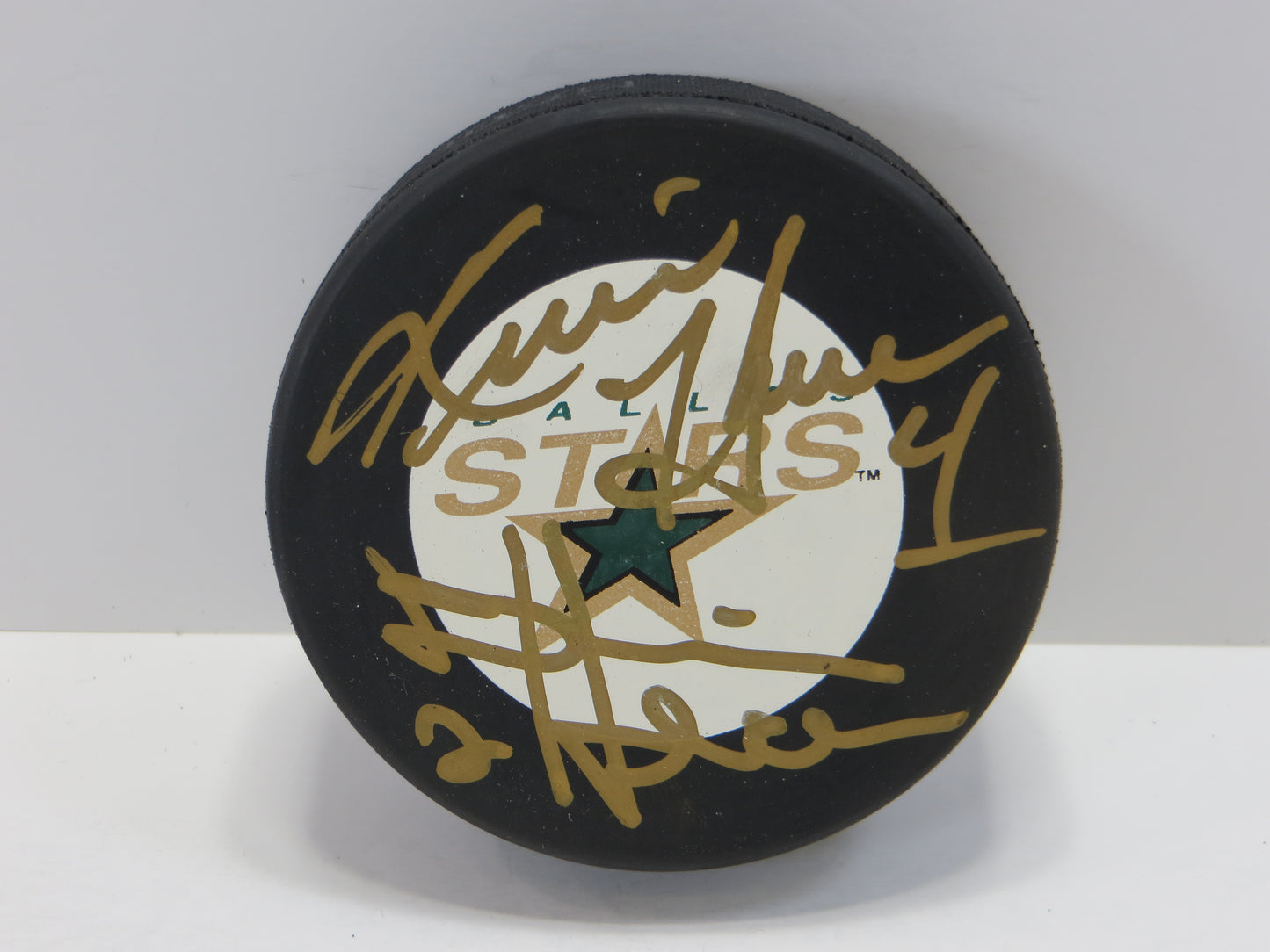 KEVIN DERIAN HATCHER SIGNED DALLAS STARS PUCK JSA