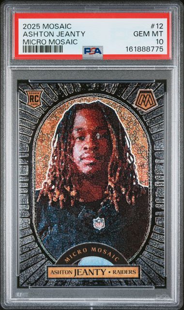 2025 Panini Mosaic Ashton Jeanty Micro Mosaic CASE HIT #12 PSA 10