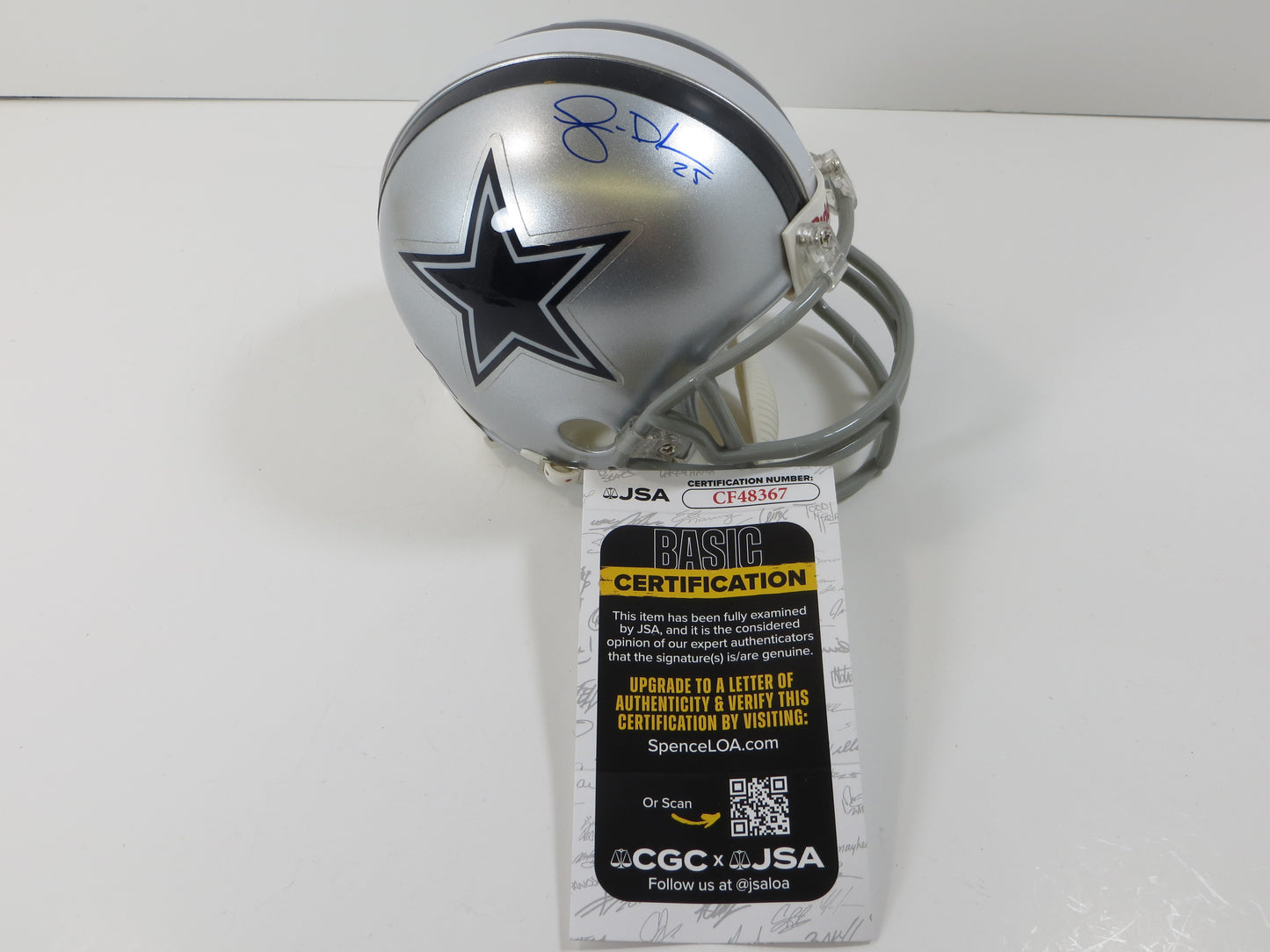 LANCE DUNBAR SIGNED DALLAS COWBOYS MINI HELMET SMU Mustangs JSA COA
