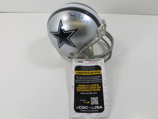LANCE DUNBAR SIGNED DALLAS COWBOYS MINI HELMET SMU Mustangs JSA COA
