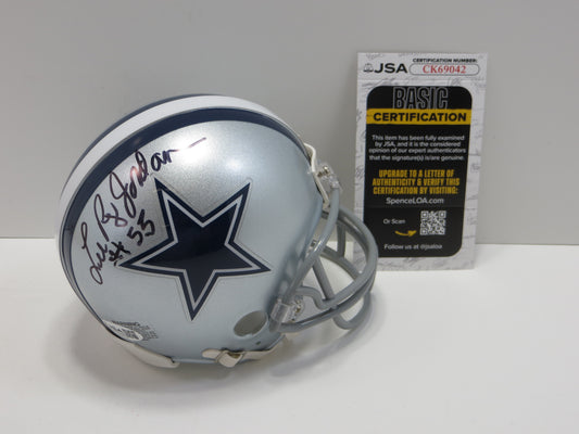 LEE ROY JORDAN SIGNED COWBOYS MINI HELMET JSA