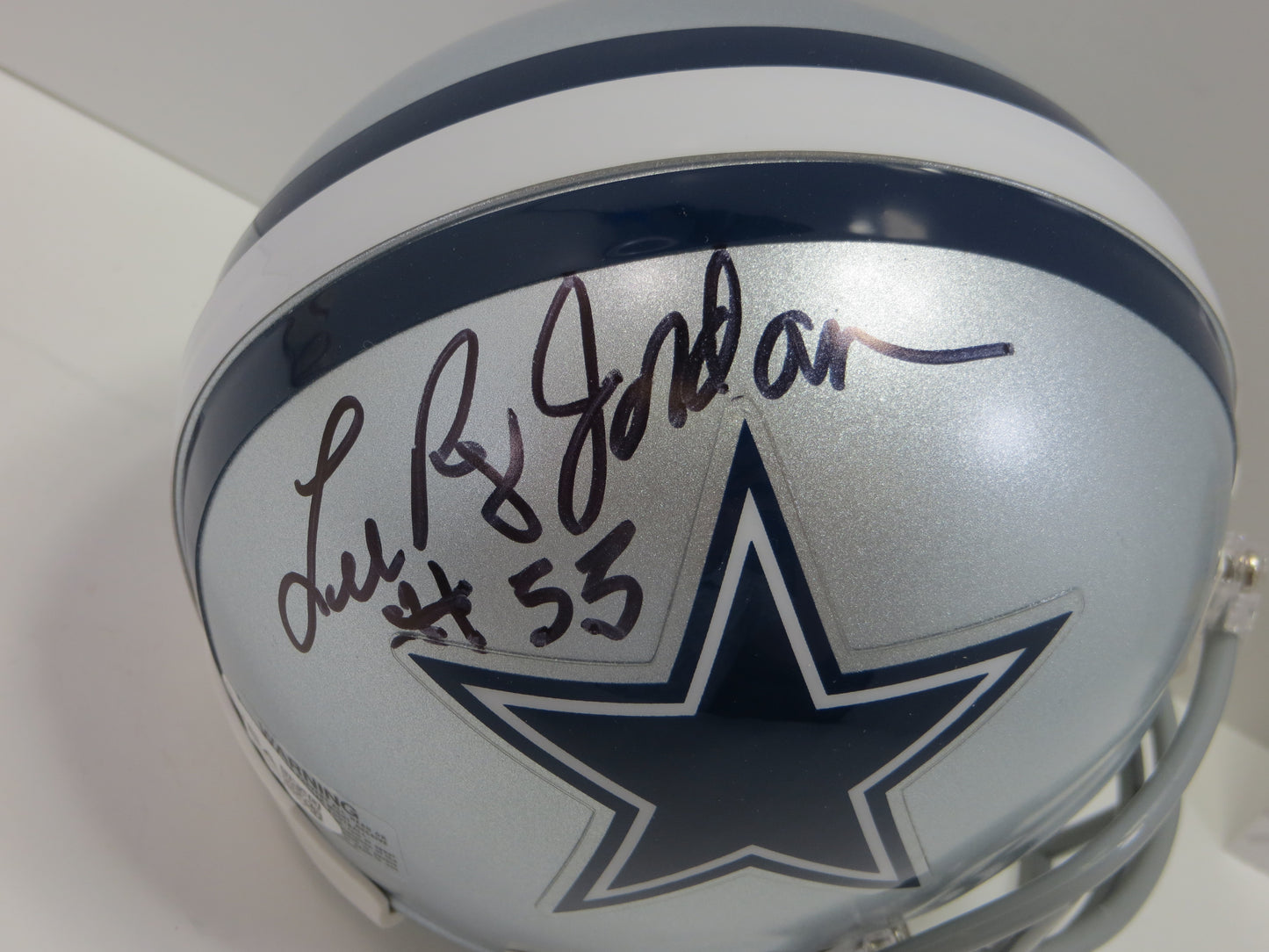LEE ROY JORDAN SIGNED COWBOYS MINI HELMET JSA