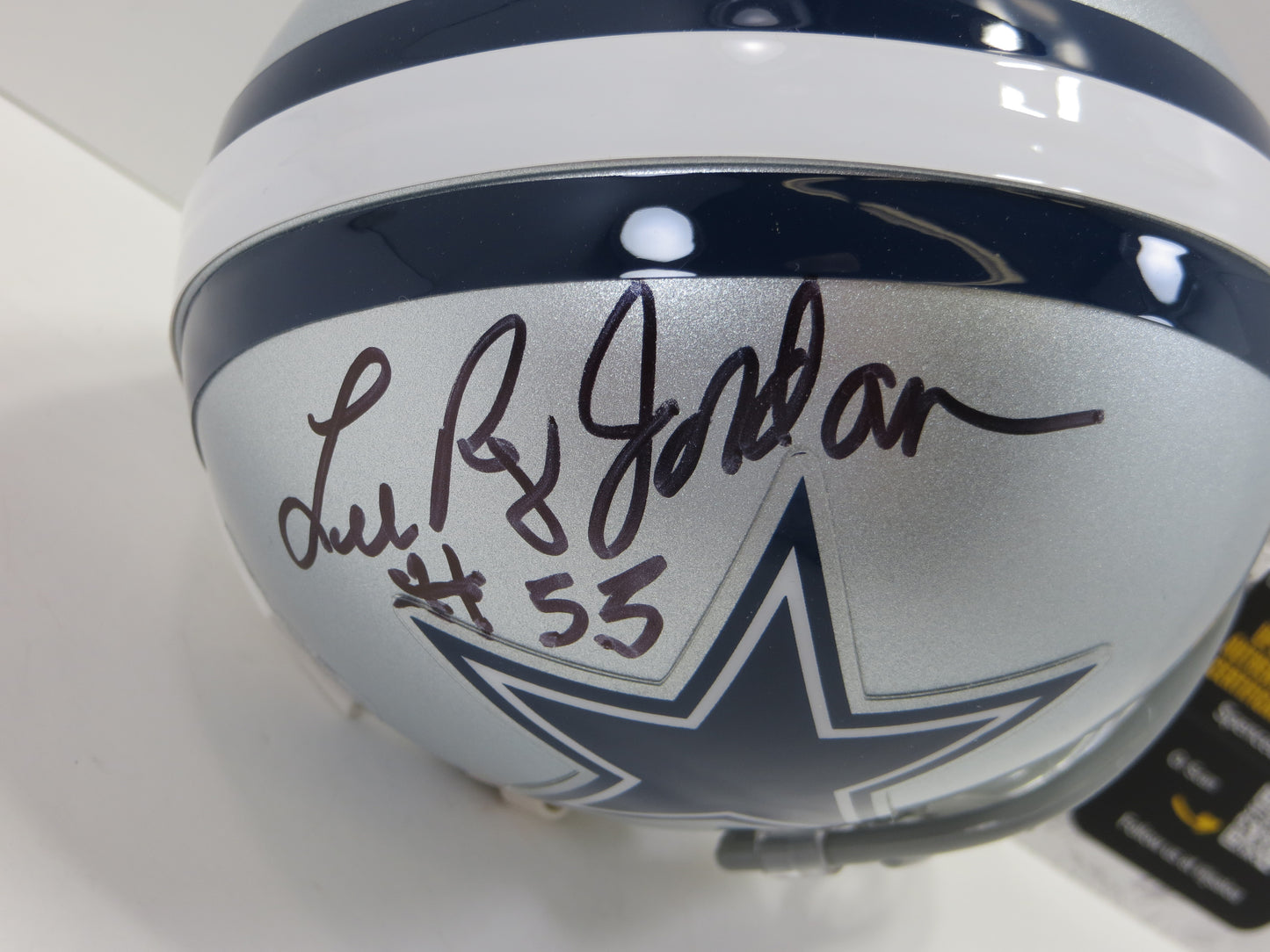 LEE ROY JORDAN SIGNED COWBOYS MINI HELMET JSA