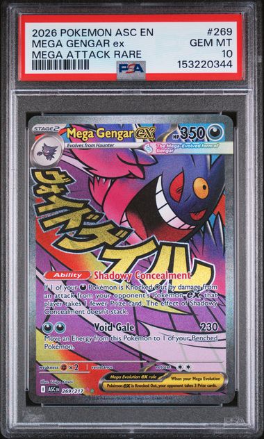 2026 Pokemon - Mega Gengar ex (MAR) - 269/217 Ascended Heroes PSA 10